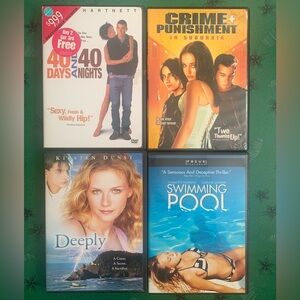 Lot of 4 Y2K Sexy Thriller/ Comedy Film DVDs Josh Hartnett Kirsten Dunst R Rated